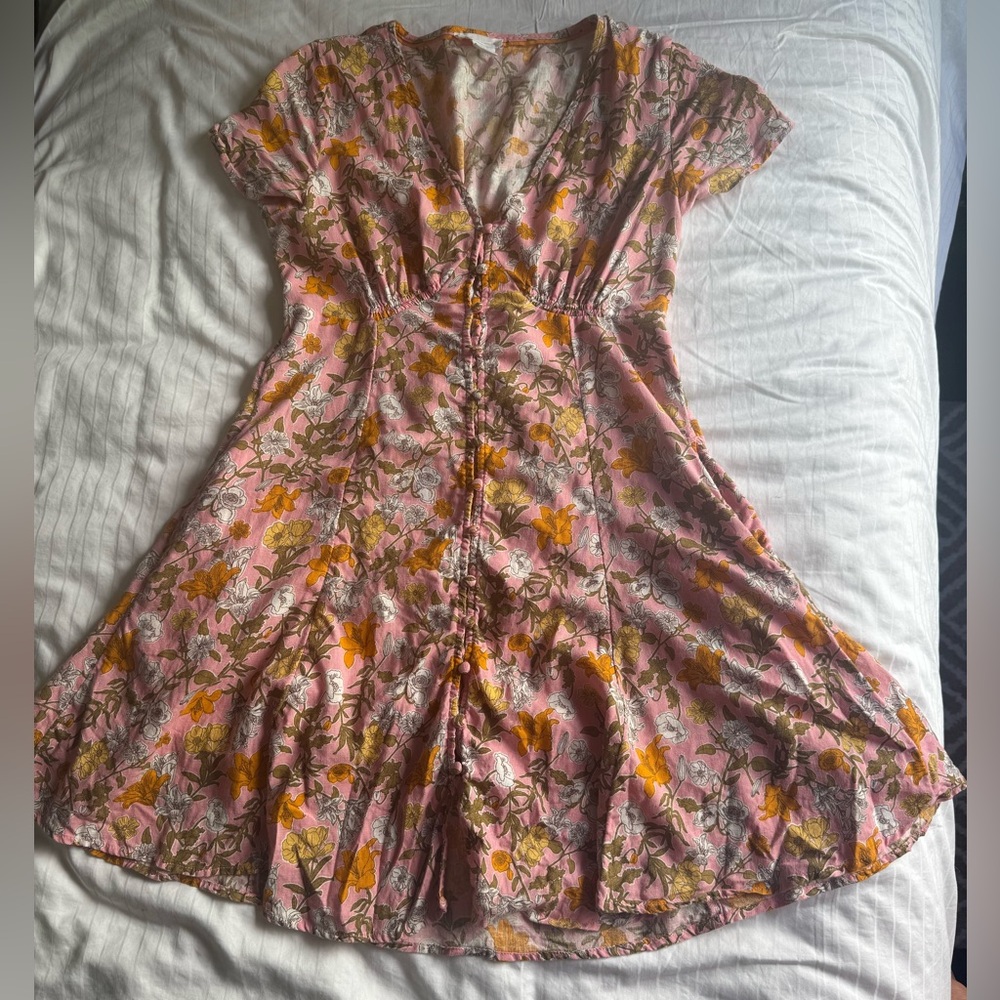Cynthia Rowley Pink and Orange Floral Dress
